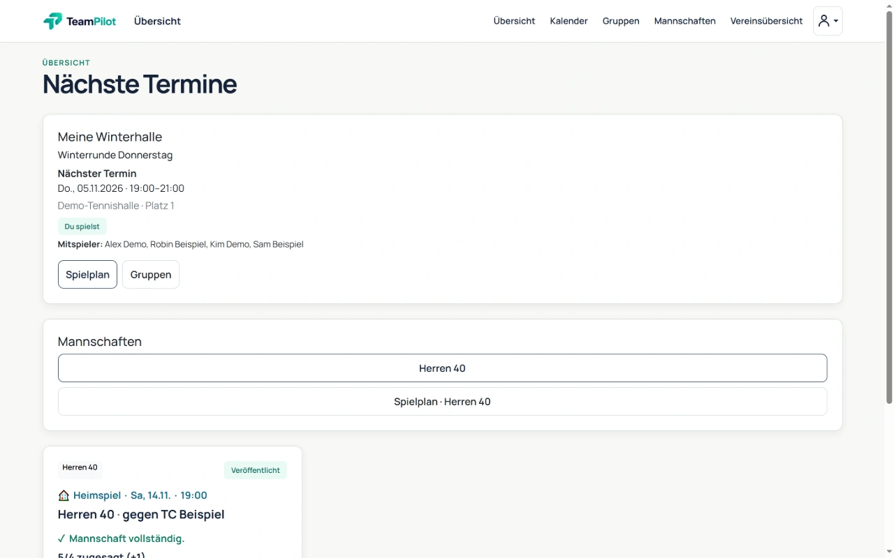 TeamPilot Dashboard