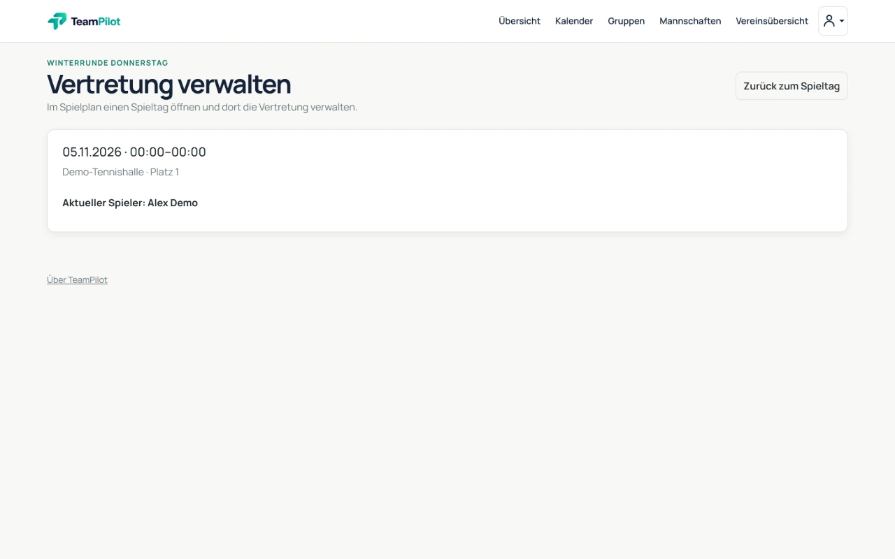 TeamPilot Vertretungsworkflow